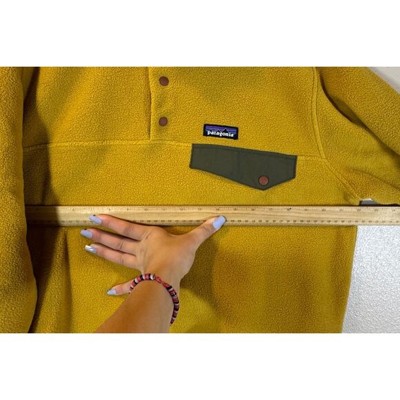 Patagonia Lightweight Synchilla Cabin Gold Snap-T Fleece Men's Medium - Picture 9 of 10